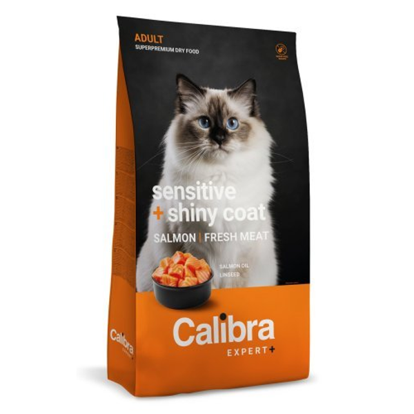 CALIBRA EXPERT+ Sensitive&Shiny Coat sausas pašaras jautriam virškinimui, suaug. katėms, 6 kg