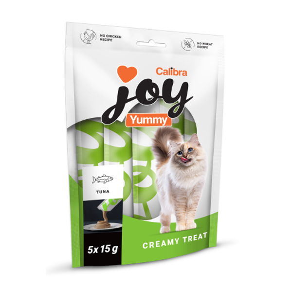 CALIBRA Joy Cat Yummy kreminis skanėstas katėms su tunu, 5 x 15 g