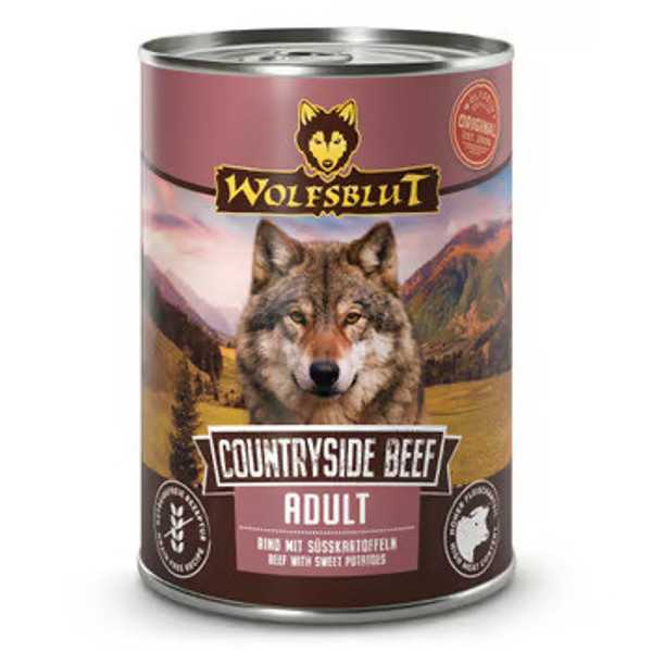 WOLFSBLUT Countryside Beef konservai saugusiems šunims su jautiena ir batatais, 395 g