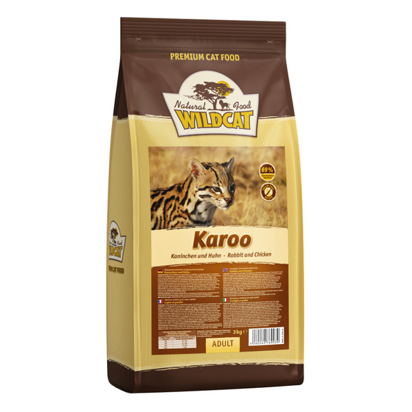 WILDCAT Karoo Rabbit & Poultry sausas pašaras suaugusioms katėms su triušiena ir paukštiena, 3 kg