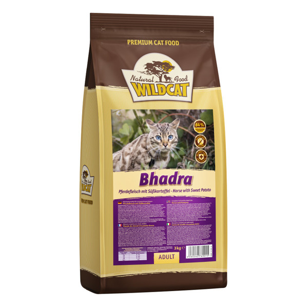 WILDCAT Bhadra Horse sausas pašaras suaugusioms katėms su arkliena, 3 kg