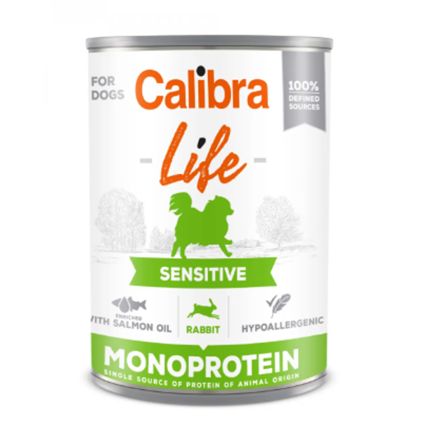 Akc. Calibra Dog Life can Sensitive Rabbit 400g