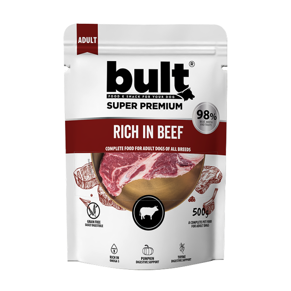 BULT Rich in Beef konservuotas pašaras šunims su jautiena, 500 g