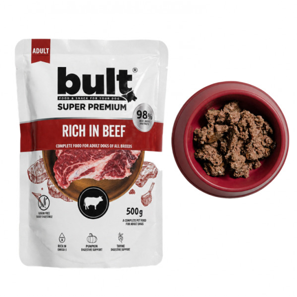 BULT Rich in Beef konservuotas pašaras šunims su jautiena, 500 g