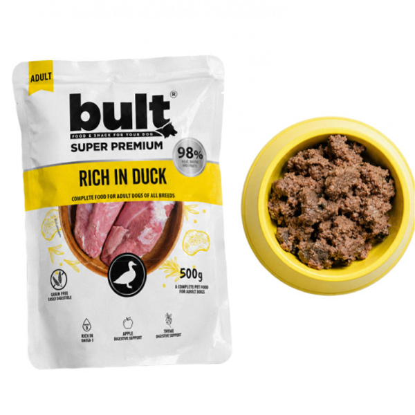 BULT Rich in Duck konservuotas pašaras šunims su antiena, 500 g