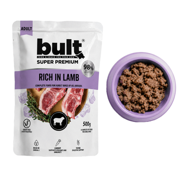 BULT Rich in Lamb konservuotas pašaras šunims su ėriena, 500 g