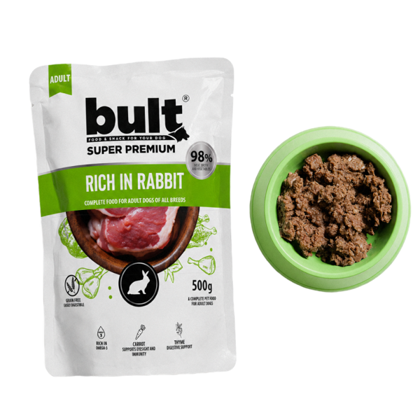 BULT Rich in Rabbit konservuotas pašaras šunims su triušiena, 500 g