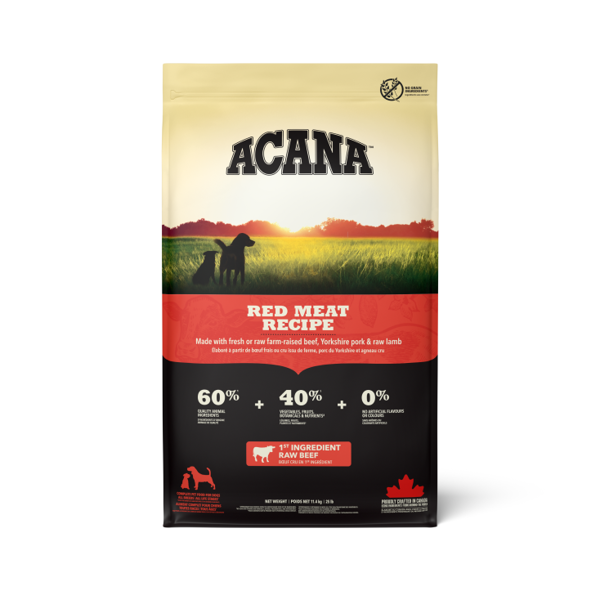 ACANA Red Meat Recipe sausas pašaras šunims su jautiena, kiauliena, ėriena 11,4 kg 