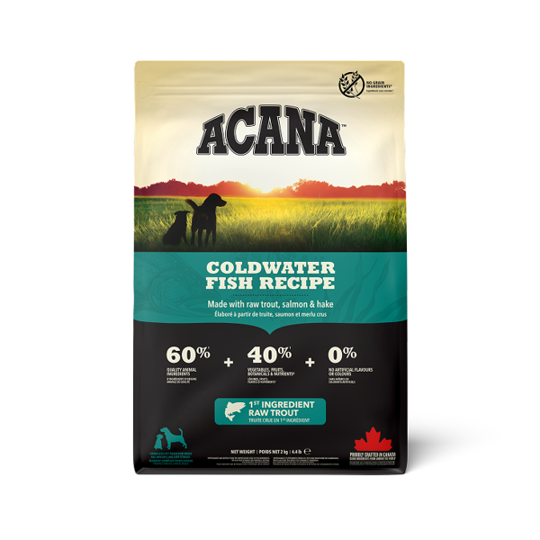 ACANA Coldwater Fish Recipe sausas pašaras šunims su žuvimi, 2 kg 