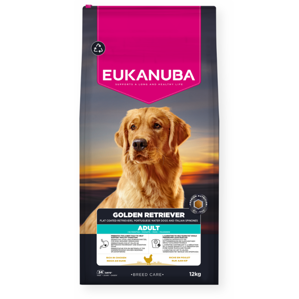 EUKANUBA Breed Care sausas maistas auksaspalviams retriveriams su vištiena, AB, 12 kg