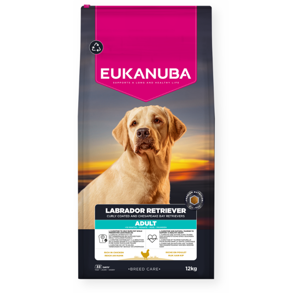 EUKANUBA Breed Care sausas maistas labradorams su vištiena, AB, 12 kg