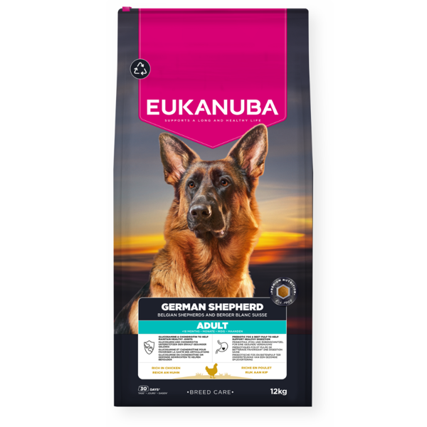 EUKANUBA Breed Care sausas maistas Vokiečių aviganiams su vištiena, AB, 12 kg
